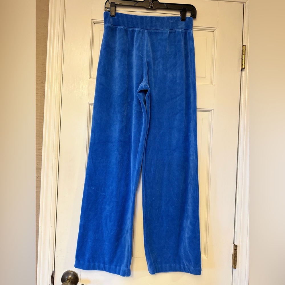 JONES NEW YORK blue velour pants, S, EUC - Picture 2 of 5